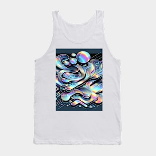 Holographic Harmony Abstract Illustration Tank Top